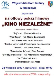 Offowy pokaz filmowy "KINO NIEZALEŻNE"