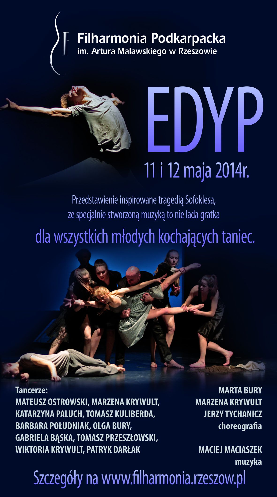 Teatr Tańca zaprasza do Filharmonii Podkarpackiej na spektakl Edyp