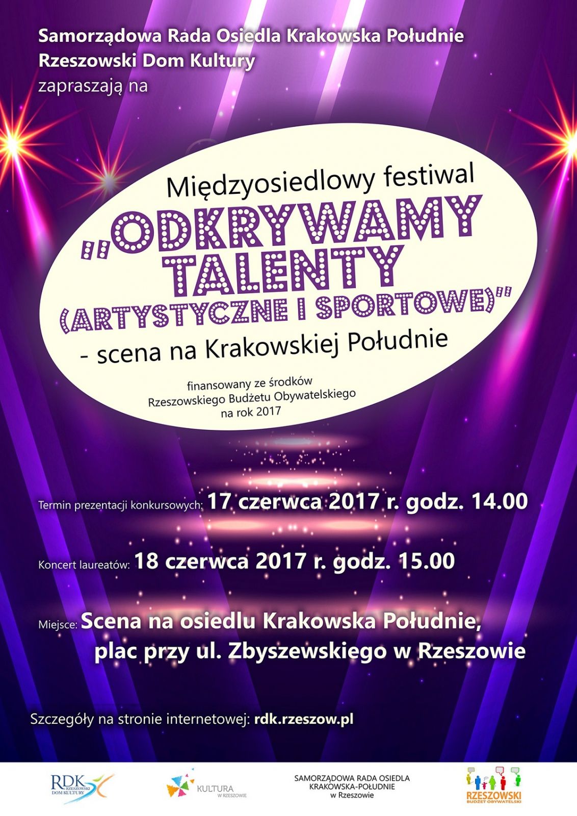 Pokaz talentów młodych mieszkańców Rzeszowa na scenie na Krakowskiej Południe