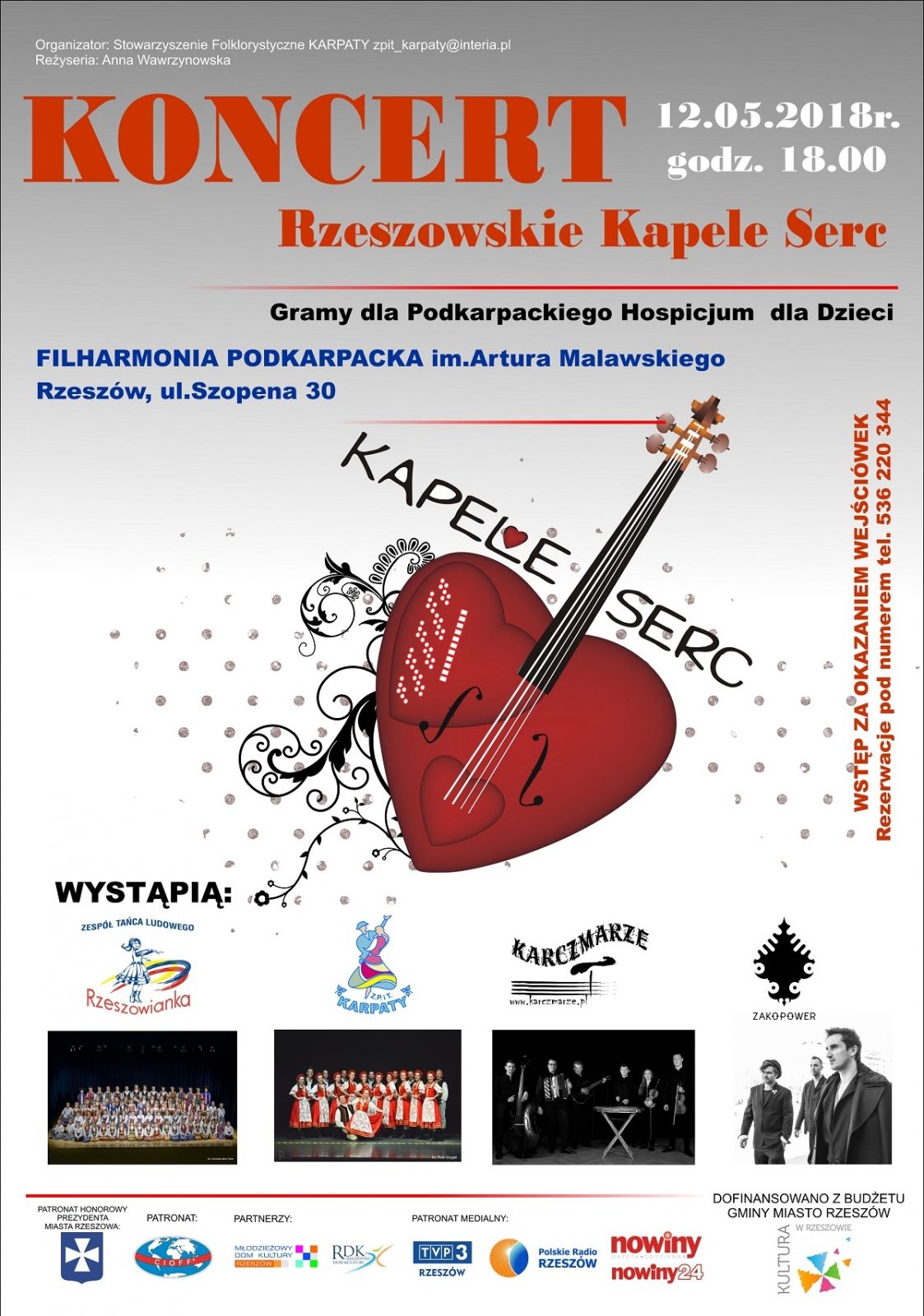 Koncert dedykowany Podkarpackiemu Hospicjum dla Dzieci. Gwiazdą wieczoru: Zakopower