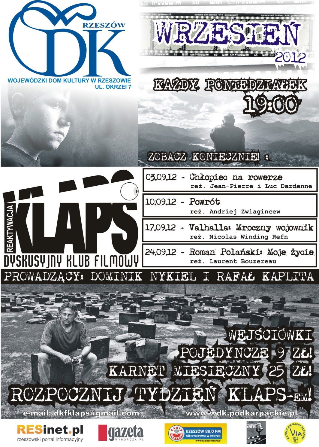 DKF &quot;Klaps&quot;. Repertuar na wrzesień