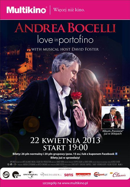 Już w poniedziałek Andrea Bocelli - Love in Portofino