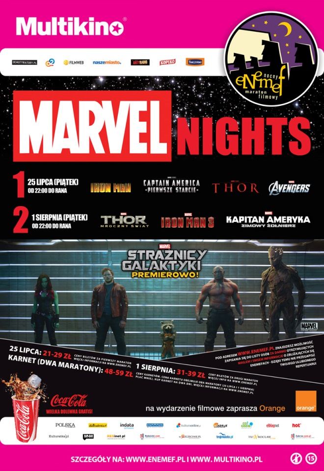 ENEMEF: Noc Marvela z premierą Strażników Galaktyki 3D