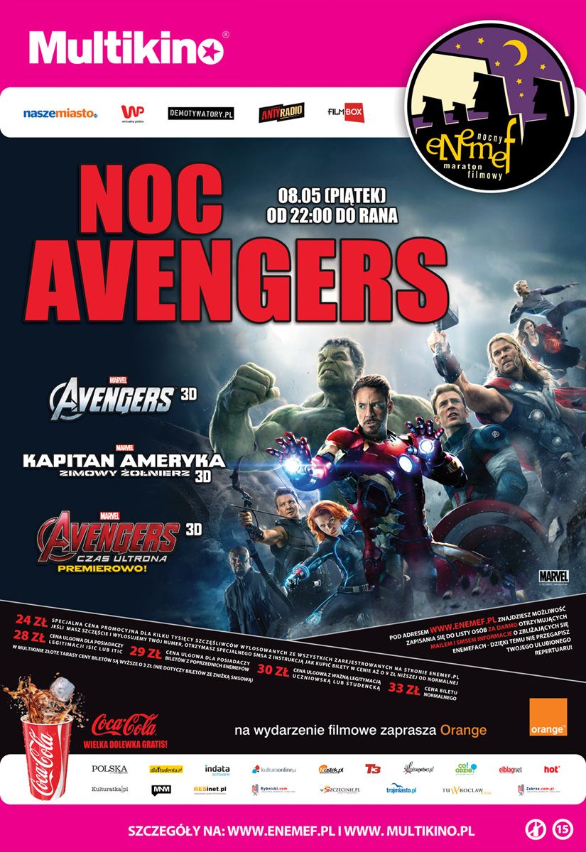 ENEMEF: Noc Avengers z premierą Czasu Ultrona