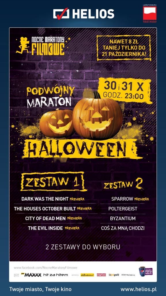 W kinie Helios Podwójny Maraton Halloween
