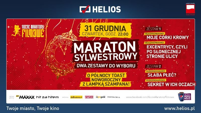 Maraton Sylwestrowy w kinach Helios