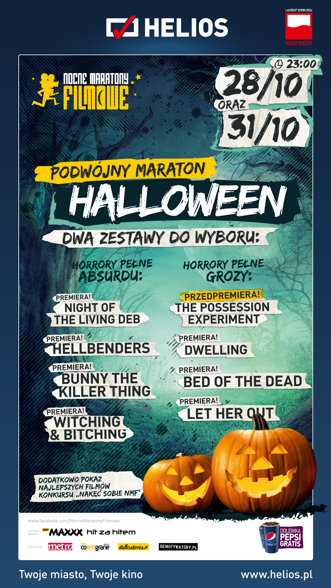 Maraton Halloween w kinach Helios