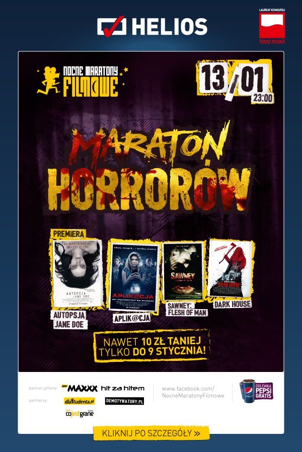 Maraton Horrorów w kinie Helios z premierą &quot;Autopsja Jane Doe&quot;