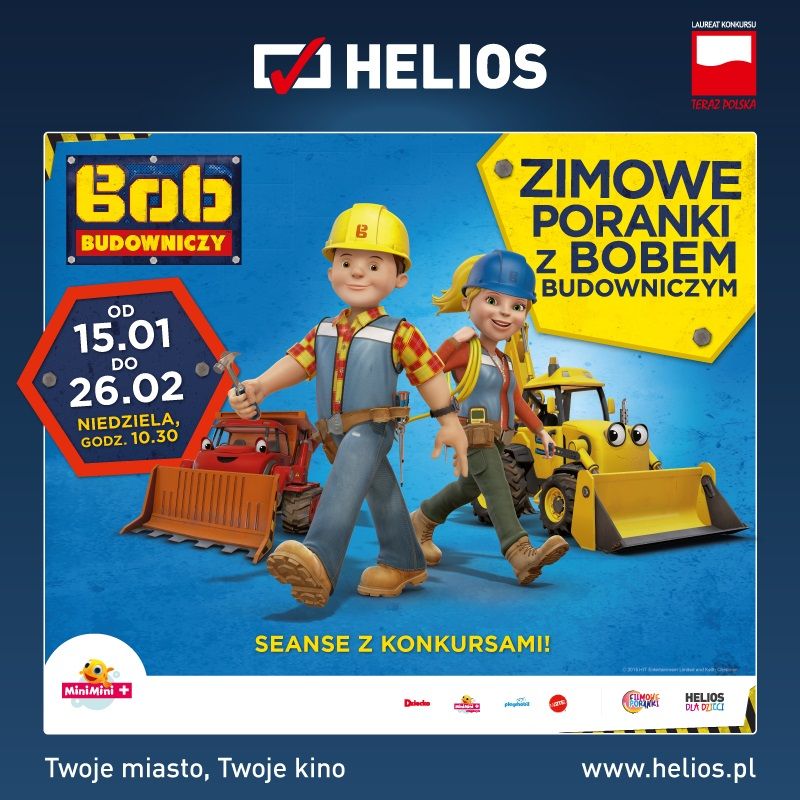 Zimowe Poranki z Bobem Budowniczym w kinach Helios