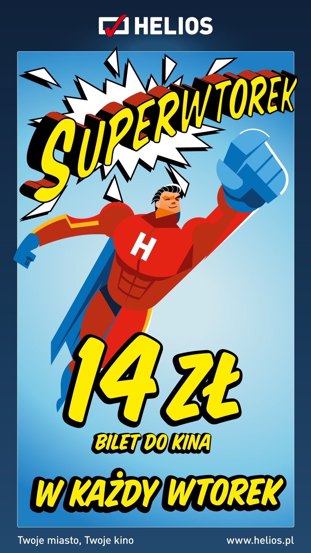 Kino Helios rusza z akcją &quot;Superwtorki&quot;. Bilety za 14 zł