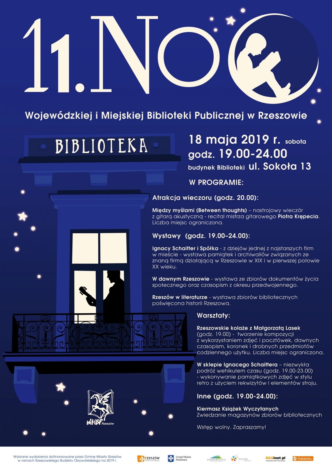 Recital Piotra Krępecia, kiermasz książek i inne atrakcje z okazji Nocy Biblioteki