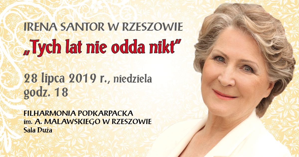 Wyjątkowy koncert Ireny Santor w Filharmonii Podkarpackiej