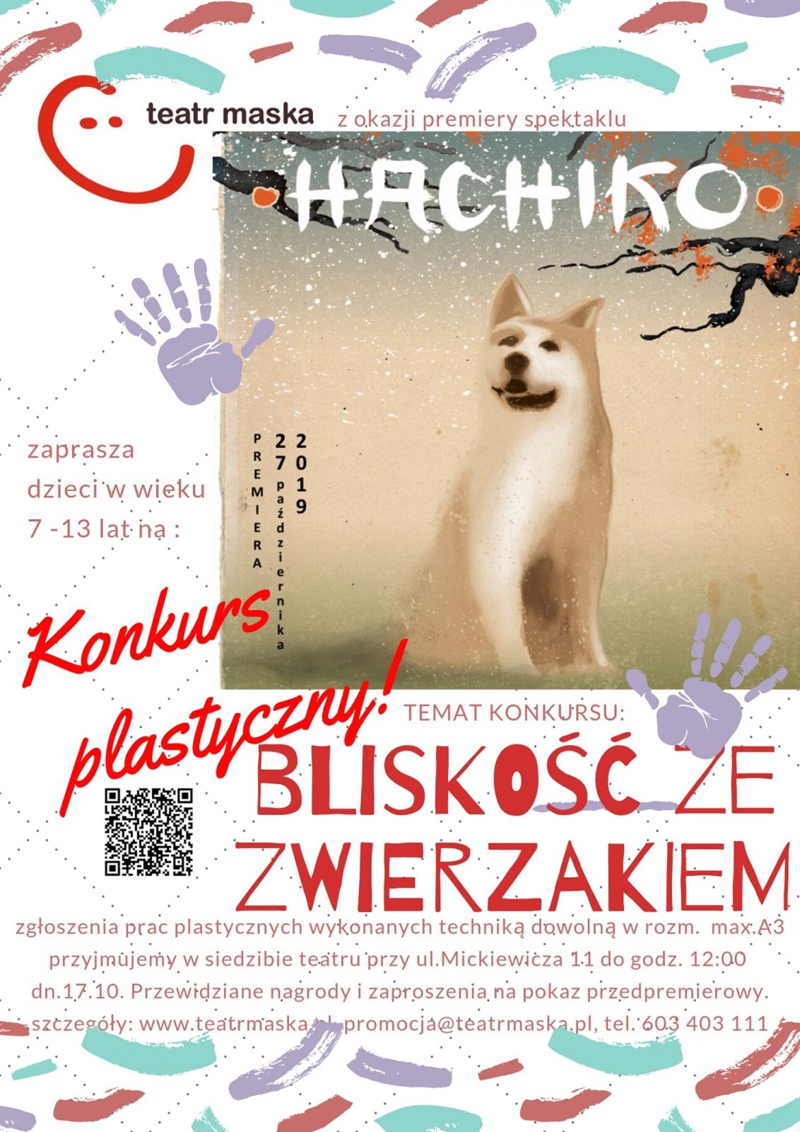 Trwają zgłoszenia do konkursu plastycznego dla dzieci w Teatrze Maska