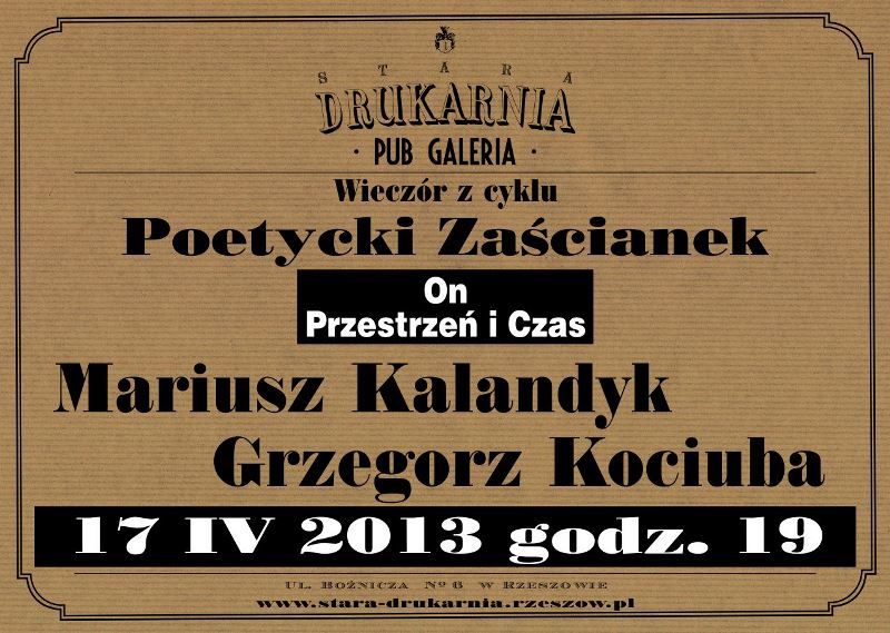Poezja Mariusza Kalandyka i Grzegorza Kociuby