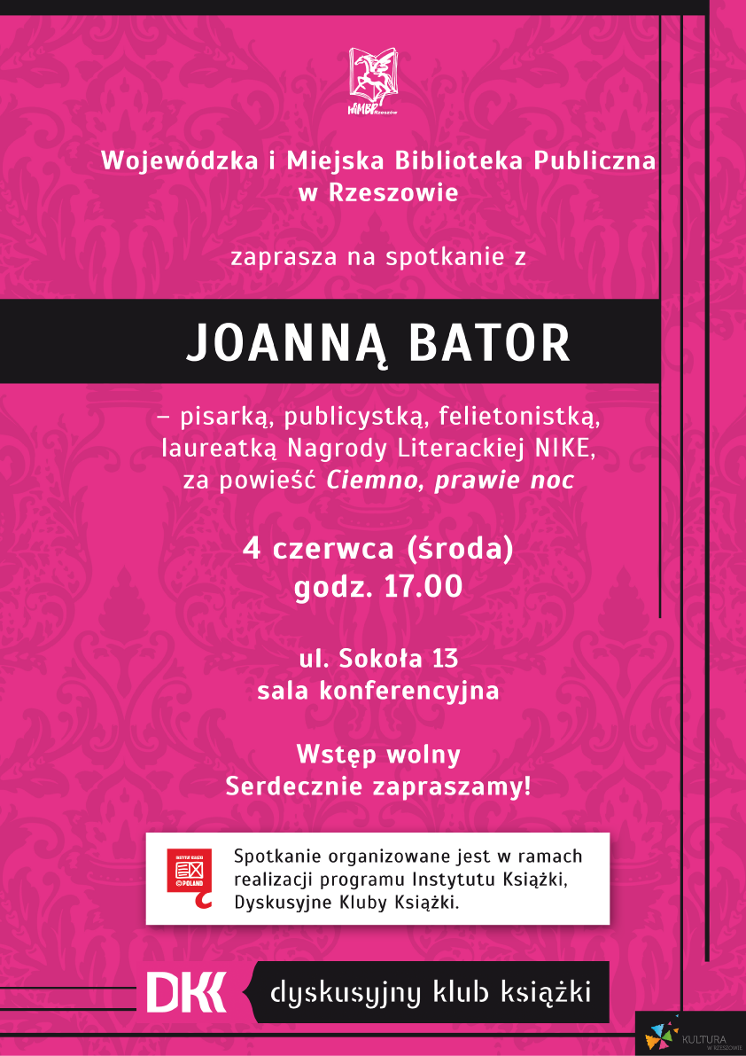 Spotkanie z Joanną Bator