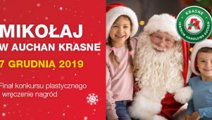 Mikołaj i finał konkursu plastycznego "Spełniamy Marzenia" 7 grudnia w Auchan Krasne