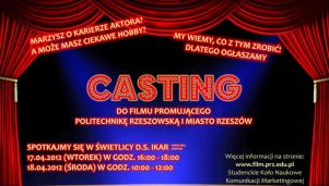Casting do filmu o Politechnice Rzeszowskiej i Rzeszowie