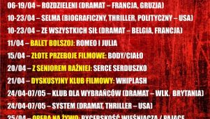 Co jeszcze w kwietniu w kinie Zorza? [zapowiedzi]